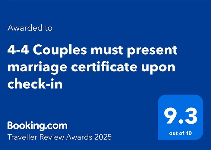 4-4 Couples Must Present Marriage Certificate Upon Check-In